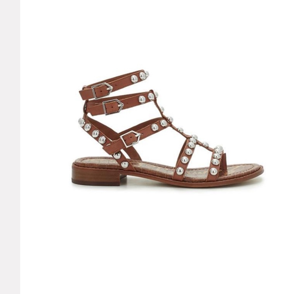 Sam Edelman Brown Eavan Studded Gladiator Sandals